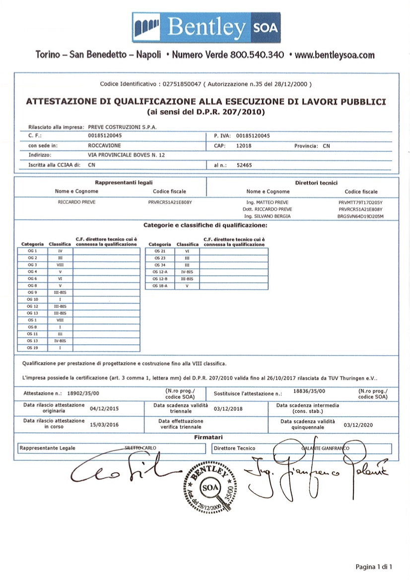 CERTIFICATO SOA SCARICA